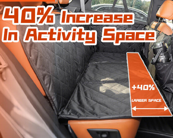 A removable hard board base unlocks 40% more room for your dog to move